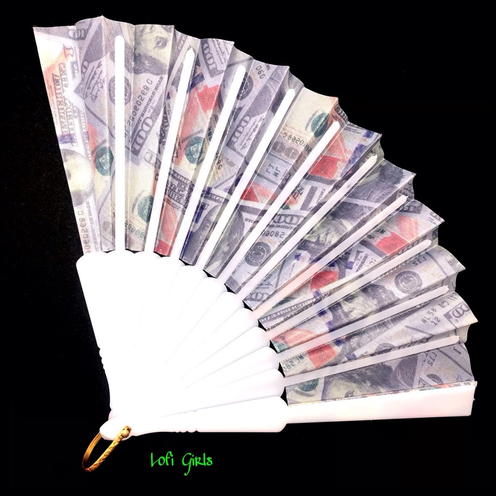 Victorian Money Fan 100 Dollar Bills Currency Foldable Hand Fan - Picture 5 of 9